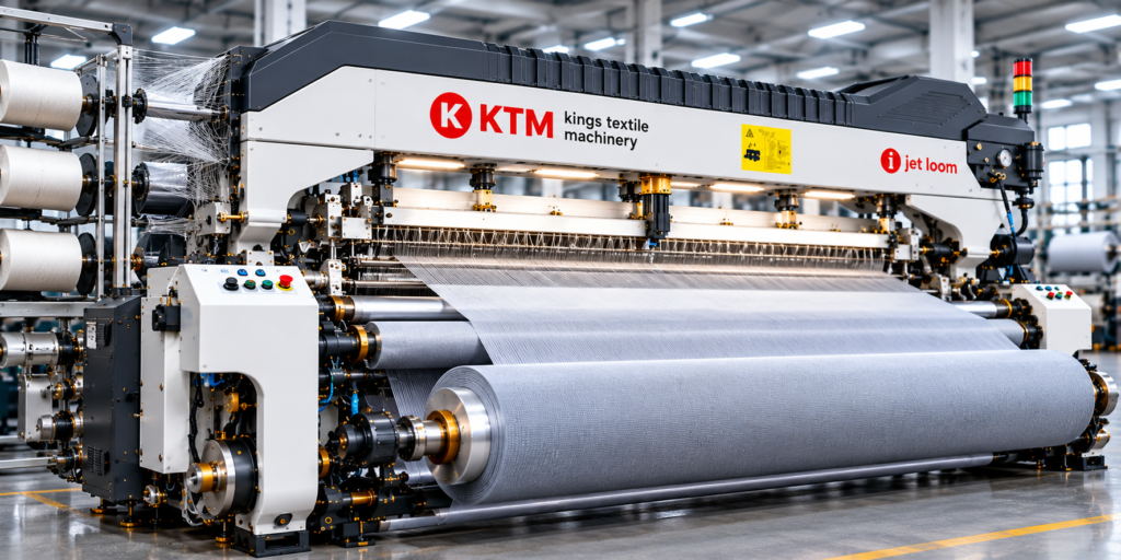 Advanced Textile Weaving Machine in Modern Factory